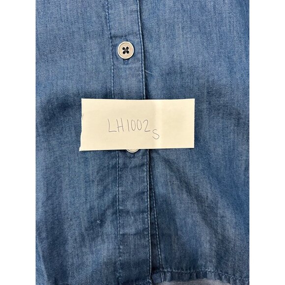 Style & Co Womens Embroidered Denim Long Sleeve Button Up Shirt Sz L - Picture 8 of 9